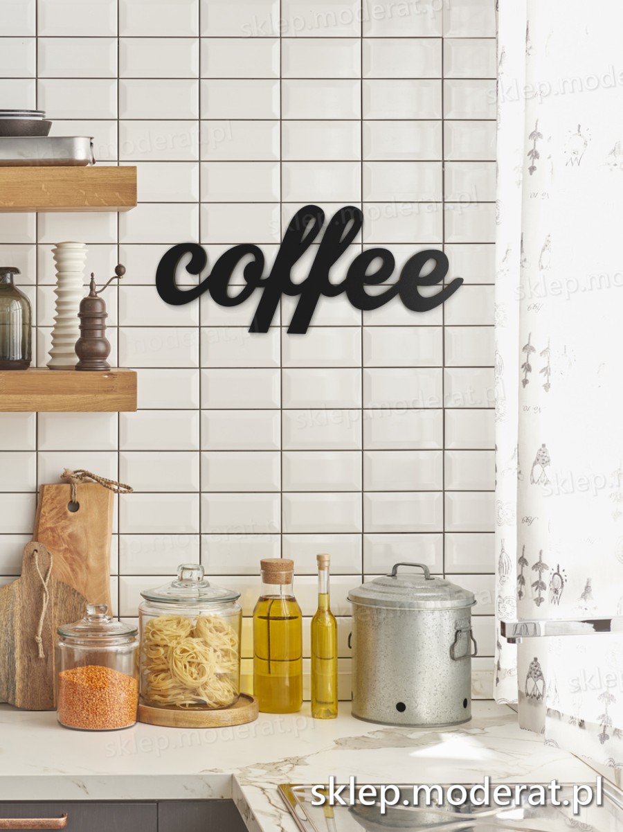 ''Coffee'' napis ścienny - napis 3d zdjęcie na ścianie