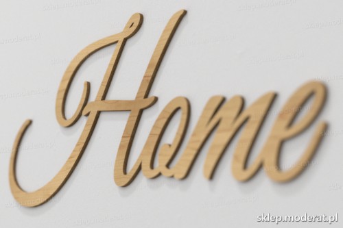 napis dekoracyjny Home - drewniane litery ze sklejki